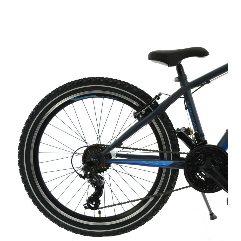 Rower 24 KANDS LORENZO stal. grafitowoniebieski mat