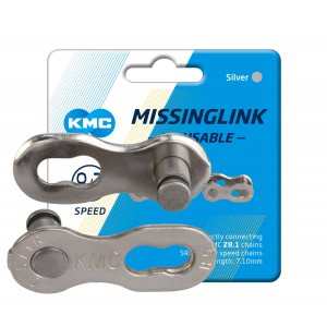 Spinka łańcucha MTB 7/8 rzędowa KMC CL571R, srebrna