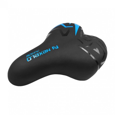 Siodełko dziecięce NEXELO JUNIOR do 12/14 210x150mm, czarno-niebieskie