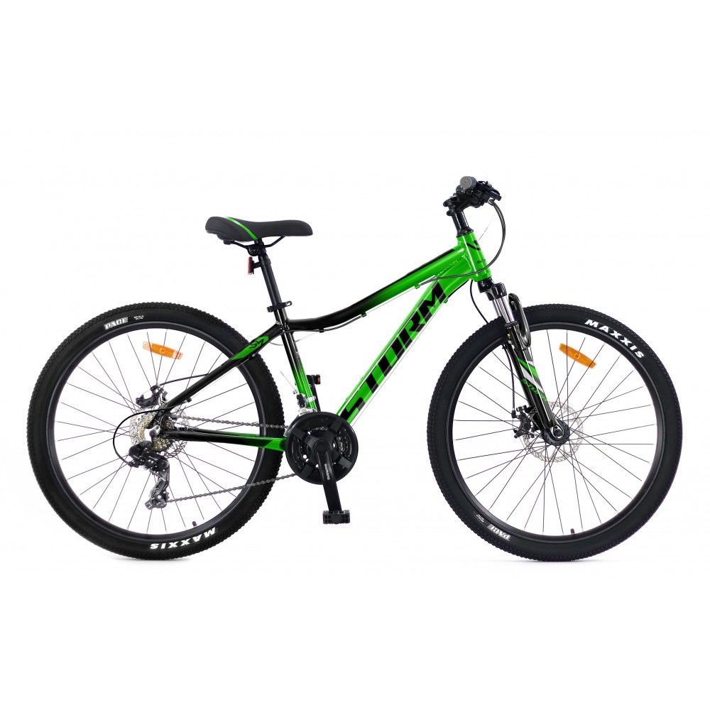 Rower 26 STORM MTB Racer 3x7 2HT Al 15 Zielony czarno bia y
