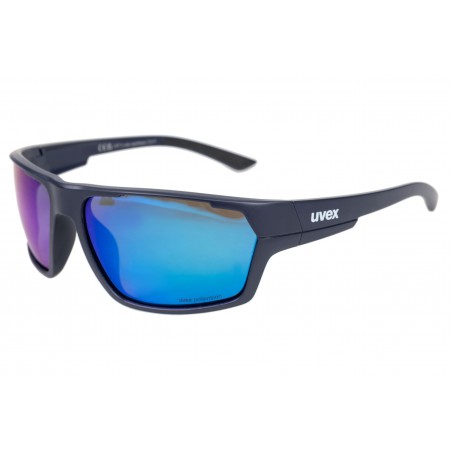 Okulary Uvex sportstyle 233 P szare/mir. niebieskie