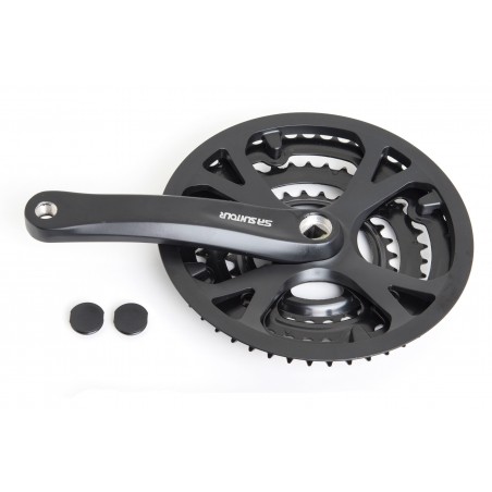 Korba rowerowa SUNTOUR XR-178 48X38X28 175 mm aluminiowa czarna z osłoną