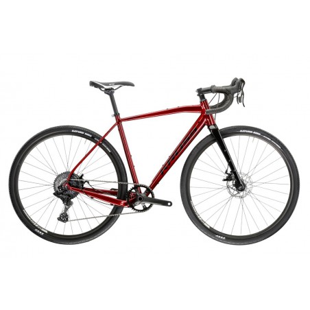 Rower 28 KROSS ESKER 2.0 MS gravel L rubinowo/czarny połysk