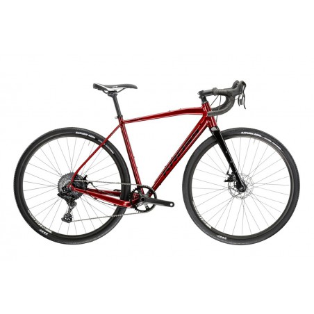 Rower 28 KROSS ESKER 2.0 MS gravel M rubinowo/czarny połysk
