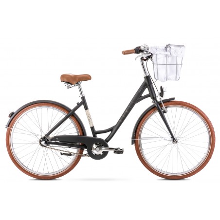 Rower 2228551 -  M Rower ROMET Pop Art Eco czarny + koszyk