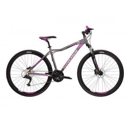 Rower 29 KROSS LEA 5.0 damski S (17") grag/róż/fio mat 2024
