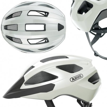 Kask ABUS MACATOR PEARL WHITE L 58-62cm