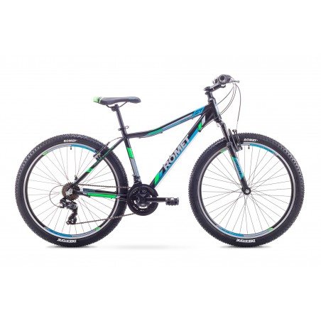 Rower 26 ROMET RAMBLER JR 1 S MTB czarno-niebiesko-zielony