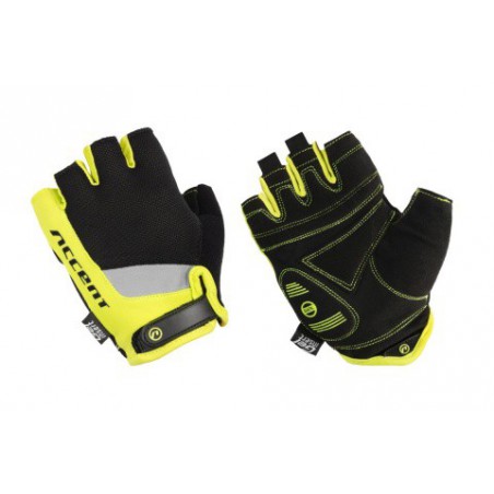 Rękawiczki rowerowe ACCENT Draft L czarno-żółte fluorescencyjne