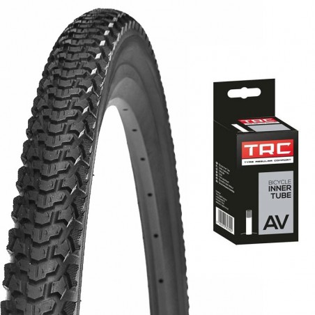 OPONA + DĘTKA 28 X 1,50 /700 X 38C/  TRC TREKMAN DRUT ANTYPRZEBICIOWA WKŁADKA 3MM 40-622 DV