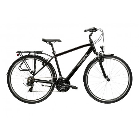 Rower 28 KROSS TRANS 1.0 M L czarno-srebrny połysk 21"