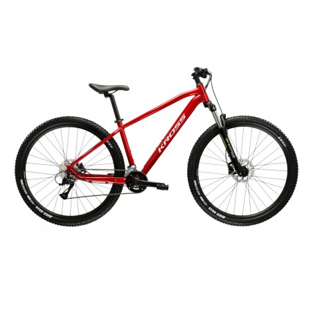 Rower 27,5 KROSS HEXAGON 4.0 S czerwono-srebrny połysk 15"