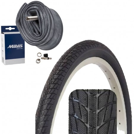 Opona 16 x 1.75 ZY-003 + Dętka RUBENA MITAS DV-35mm