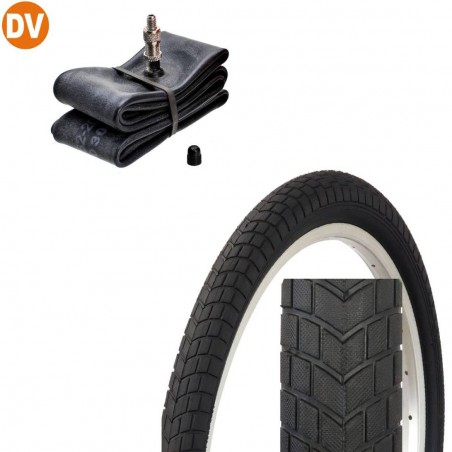 Opona 16 x 2.125 ZY-032 + Dętka KENDA DV