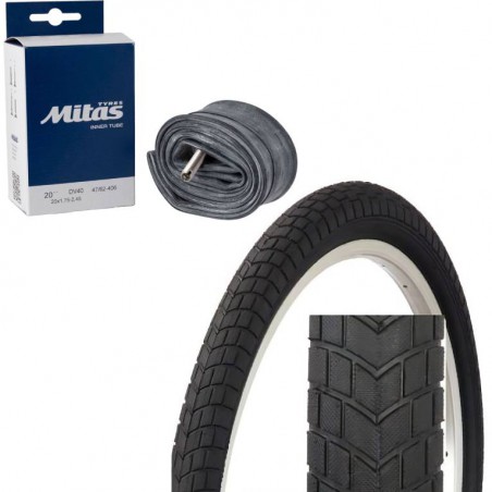 Opona 20 x 2.125 ZY-032 + Dętka RUBENA MITAS DV-40mm