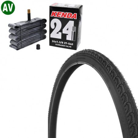 Opona 24 x 1 3/8 RUBENA MITAS V-69 HOOK O100226 + Dętka KENDA AV-40