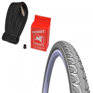 Opona 24 x 1 3/8  RUBENA MITAS V-69 HOOK szara O100225 + Dętka ROMET DV-35mm