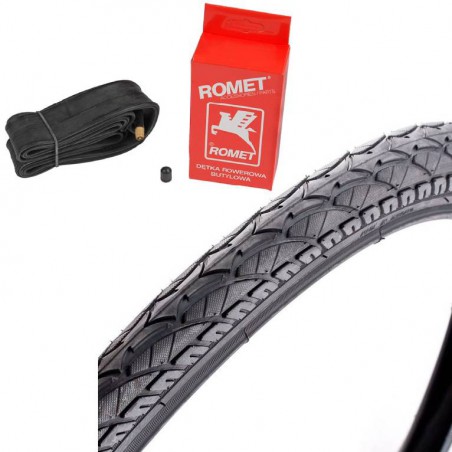 Opona rowerowa 24 x 1,75 DEESTONE D-833 + Dętka ROMET AV-48mm