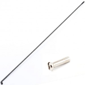 Szprycha 281 czarna + Nakrętka szprychy długa 16mm