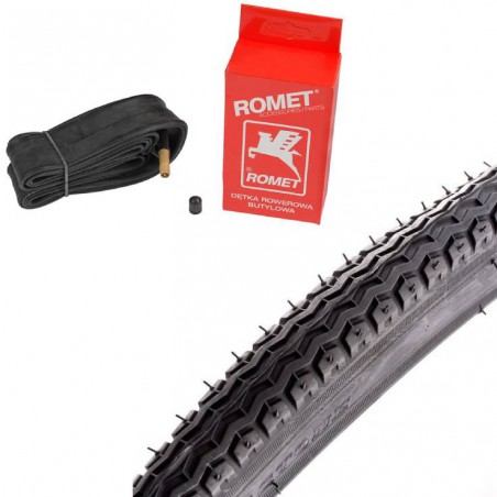 Opona 26 x 1,75 DEESTONE D-1004 + Dętka ROMET AV-48mm