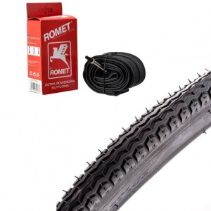 Opona 26 x 1,75  DEESTONE D-1004 + Dętka ROMET FV-48 presta