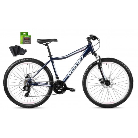 Rower 26 ROMET JOLENE 6.2 czarno-niebieski M 17" lampka sakwa GRATIS