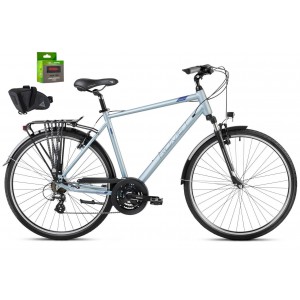 Rower 28 ROMET WAGANT 1  srebrno-niebieski 21"