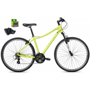 Rower DPJ 28 ROMET ORKAN D limonkowo-grafitowy 18" opona 28 MTB 700x40C V-84 Rubena widelec tel.czarny półmat