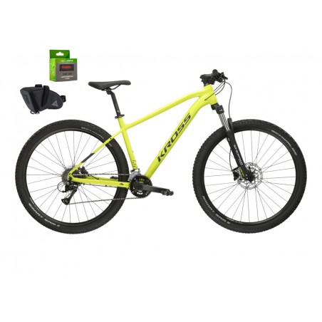 Rower 29 KROSS LEVEL 1.0 M 17" Altus HT hydr. limonkowo-czarny GRATIS sakwa lampka