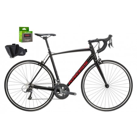 Rower 28 KROSS VENTO 2.0 męski M czarno-czerwony poł.2023 GRATIS sakwa lampka