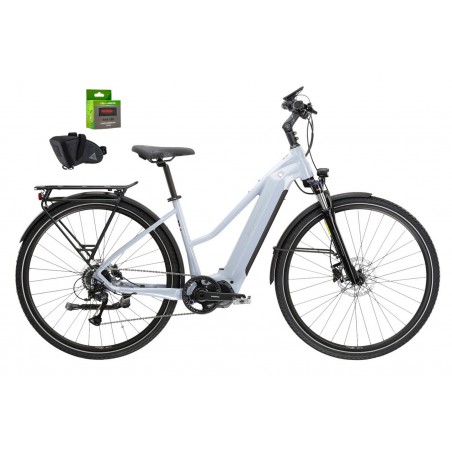 Rower elektryczny 28 KROSS TRANS HYBRID 4.0 damski M szaro-nieb.poł.17" 2023 GRATIS sakwa lampka