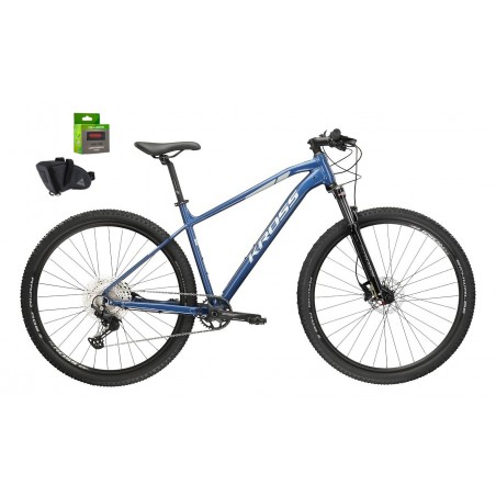 Rower 29 KROSS LEVEL 5.0 męski XL (20") nieb/sreb połysk GRATIS sakwa lampka