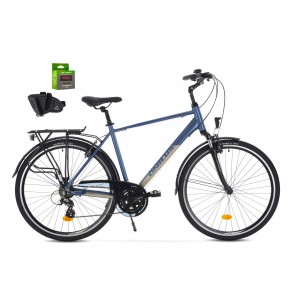 Rower 28 ONILUS HANOWER 2.0 męski 19" niebieski GRATIS sakwa lampka