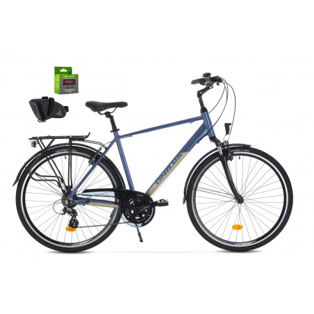 Rower 28 ONILUS HANOWER 2.0 męski 19" niebieski GRATIS sakwa lampka