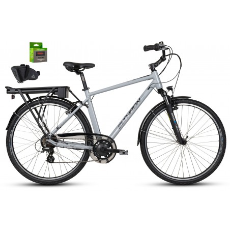 Rower elektryczny 28 ELTHRON CAPRI 1.M wolnobieg-7 srebrny 520 21" (L) GRATIS