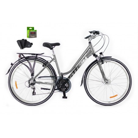 Rower 28 STORM Marathon 4.0 trekking Acera 17" srebrno biały +GRATIS