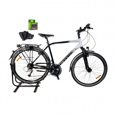 Rower 28 STORM Marathon 6.0 trekking Alivio 21" biało-czarny +GRATIS