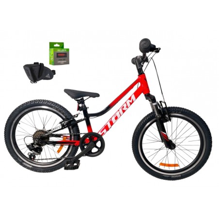 Rower 20 STORM MTB Racer V-br 10" czerwono-czarny +GRATIS