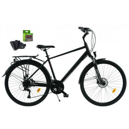 Rower 28 KANDS VERSO V1 ACERA 3x7 2HT hydr M19 czarny +GRATIS