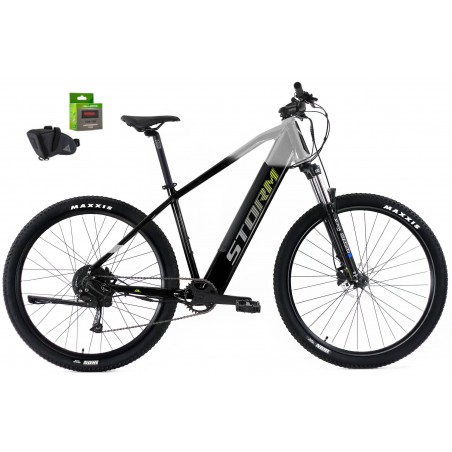 Rower elektryczny 29 STORM E-Taurus 2.0 Alivio 17" czarny srebrny +GRATIS