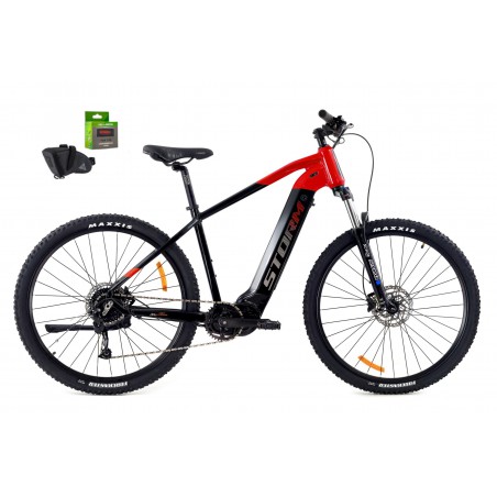 Rower elektryczny 29 STORM E-Taurus 3.0 Alivio 21" czarny czerwony +GRATIS