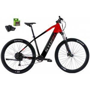 Rower elektryczny 29 STORM E-Taurus 2.0 Alivio 19" czarny czerwony +GRATIS