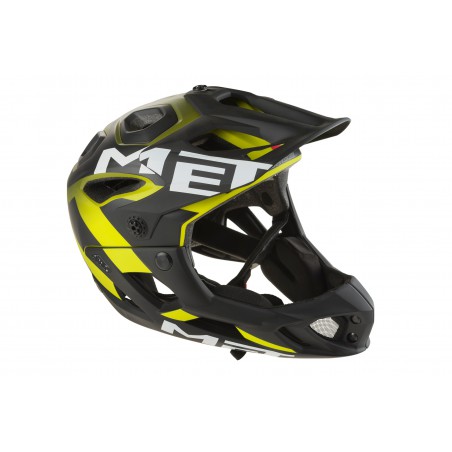 Kask MET PARACHUTE HES rozmiar M żólto-zielono-czarny mat