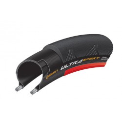 Opona 28 trekkingowa /700 x 25C/ CONTINENTAL ULTRA SPORT II, drut 260g czar-czerwona