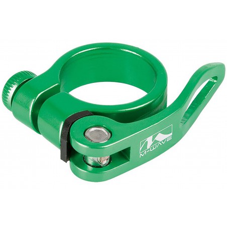 Obejma M-WAVE z szybkozamykaczem 31,8mm zielona