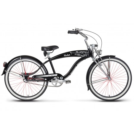 Rower 26 MICANO HARLEM 3-NEX cruiser ALUM. /wysoka kierownica/ czarny mat