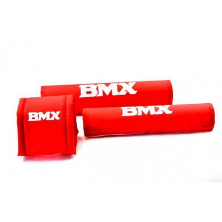 Ochraniacze piankowe na kierownice 20 BMX 3-częsciowe czerwone
