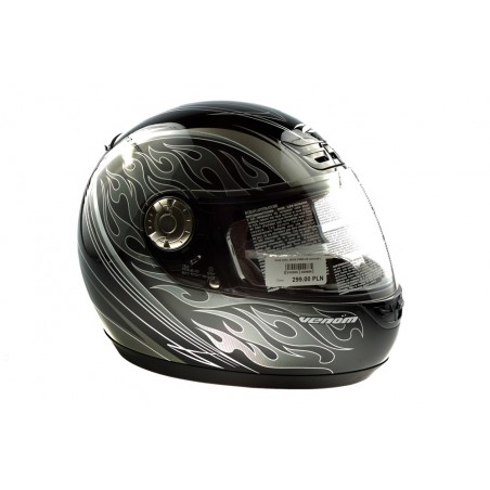 Kask moto. ZEUS ZS805 U8 czar/sreb L