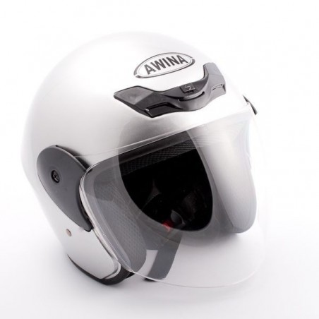 Kask moto AWINA TN-8661/otwarty/ srebrny XS