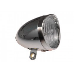 Lampa przednia bateryjna 1-dioda XC-764  RETRO CHROM